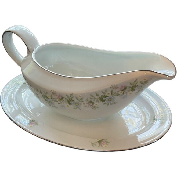 Johann Haviland Forever Spring Pattern Bavaria Germany Fine China Gravy Boat - Picture 5 of 7